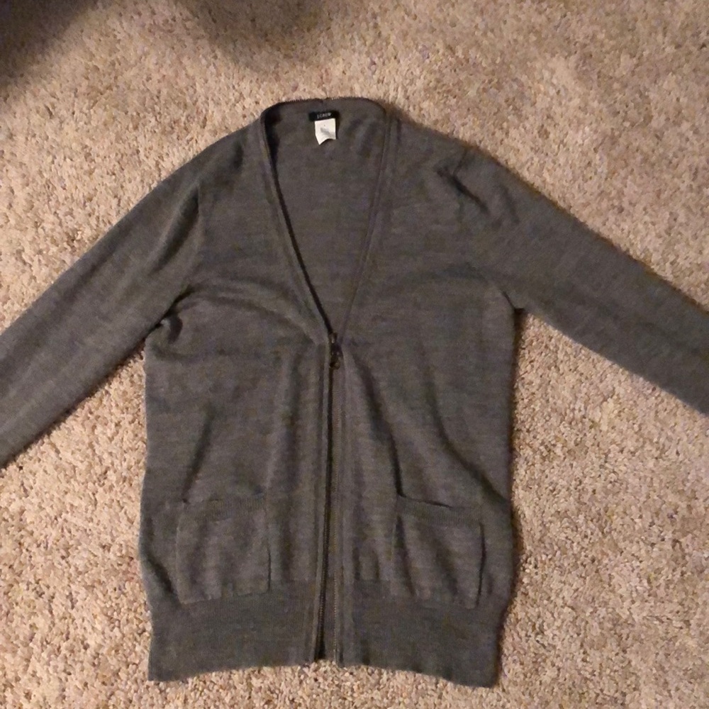 J Crew Zippered Cardigan